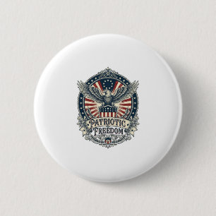 Patriotic Birth Year Series Vector Graphic Tee 6 Cm Round Badge