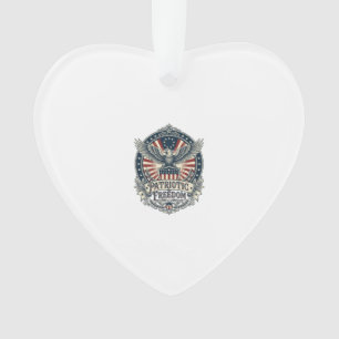 Patriotic Birth Year Series Vector Graphic Tee Ornament