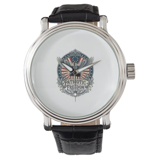 Patriotic Birth Year Series Vector Graphic Tee Watch (Front)