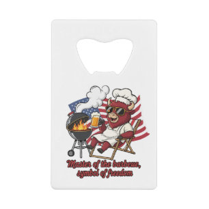 Patriotic Bison BBQ Master USA Flag