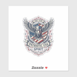 Patriotic Bison Eagle Crest Animal Hybrid Patrioti