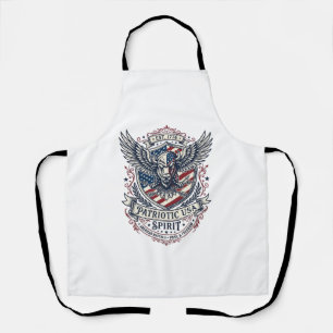 Patriotic Bison Eagle Crest Animal Hybrid Patrioti Apron