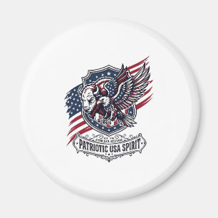 Patriotic Bison Eagle Crest Animal Hybrid Patrioti Magnet
