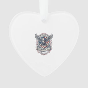 Patriotic Bison Eagle Crest Animal Hybrid Patrioti Ornament