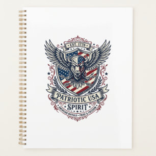 Patriotic Bison Eagle Crest Animal Hybrid Patrioti Planner