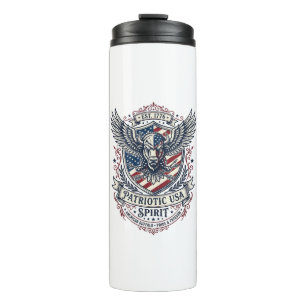 Patriotic Bison Eagle Crest Animal Hybrid Patrioti Thermal Tumbler
