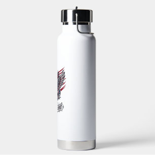 Patriotic Bison Eagle Crest Animal Hybrid Patrioti Water Bottle