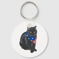 Patriotic Black Cat