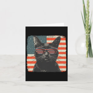 Patriotic Black Cat Shirt 4th Of July Women Men Ki Card