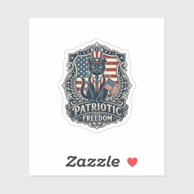 Patriotic Black Cat Vector Graphic Tee (2)_1 (Sheet)