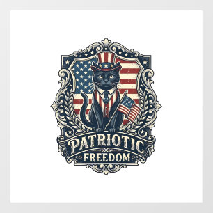 Patriotic Black Cat Vector Graphic Tee (2)_1