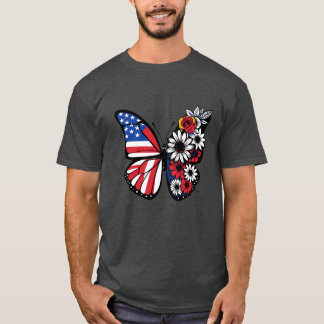 Patriotic Bloom Butterfly – Stars, Stripes & Summe T-Shirt