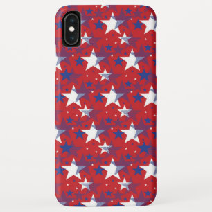 Patriotic Blue And White Stars iPhone XS Max Case
