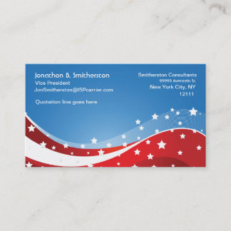 Patriotic Blue Business Card