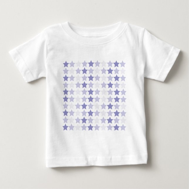 Patriotic Blue Ombre Stars Baby T-Shirt (Front)