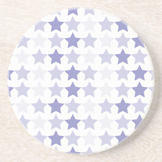 Patriotic Blue Ombre Stars Coaster (Front)