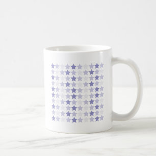Patriotic Blue Ombre Stars Coffee Mug