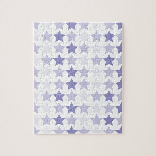 Patriotic Blue Ombre Stars Jigsaw Puzzle (Vertical)