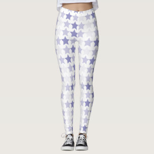 Patriotic Blue Ombre Stars Leggings