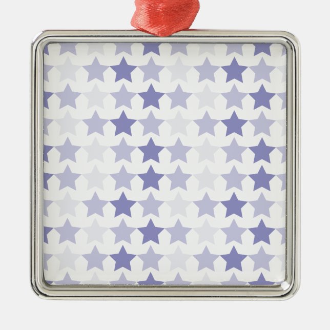Patriotic Blue Ombre Stars Metal Tree Decoration (Front)