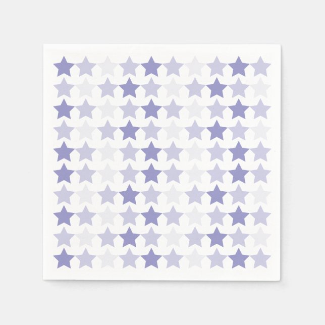 Patriotic Blue Ombre Stars Napkin (Front)