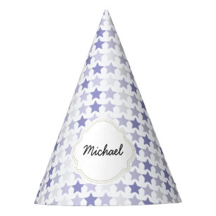 Patriotic Blue Ombre Stars Party Hat