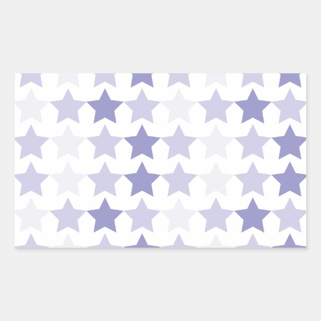 Patriotic Blue Ombre Stars Rectangular Sticker (Front)