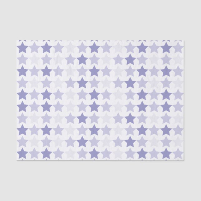 Patriotic Blue Ombre Stars Tissue Paper (Front)