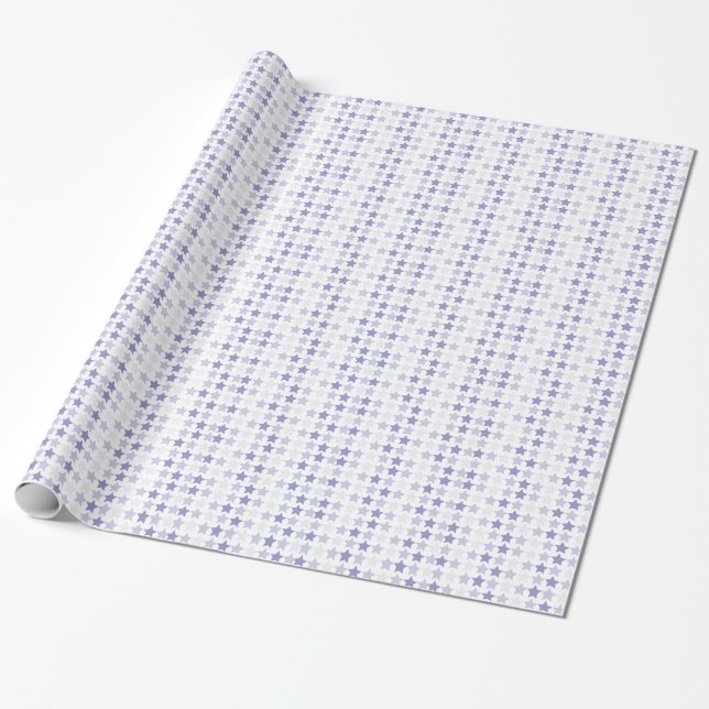 Patriotic Blue Ombre Stars Wrapping Paper (Unrolled)