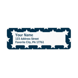 Patriotic Blue Stars Return Address Labels