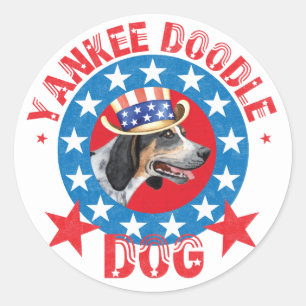 Patriotic Bluetick Classic Round Sticker