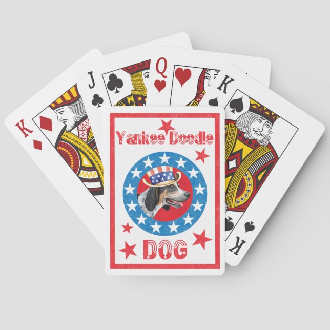 Patriotic Bluetick Playing Cards (Back)
