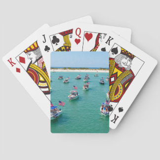 Patriotic boating theme Playing cards