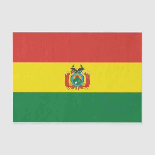 Patriotic Bolivia Flag Tissue Paper (Front)