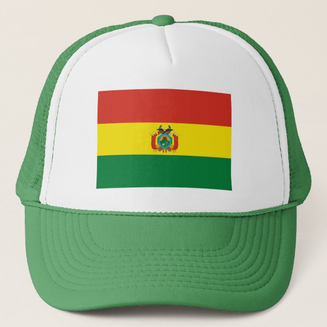 Patriotic Bolivia Flag Trucker Hat (Front)