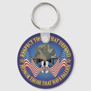 Patriotic Bones Key Ring