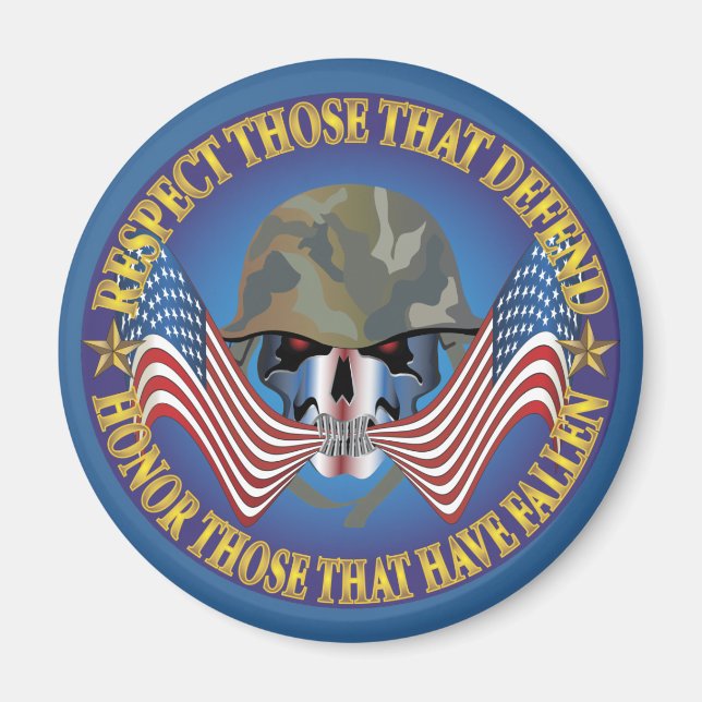 Patriotic Bones Magnet (Front)