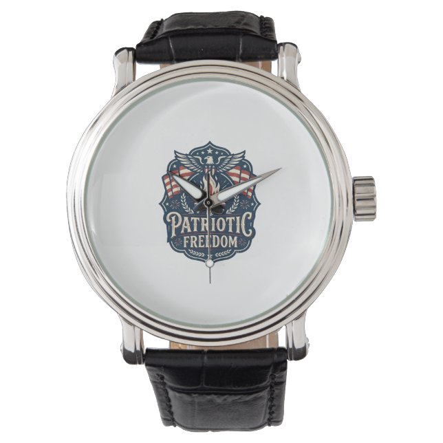 Patriotic Bonfire Night Vector Graphic Tee_1 Watch (Front)
