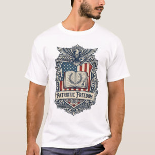 Patriotic Book Club Vector Graphic Tee