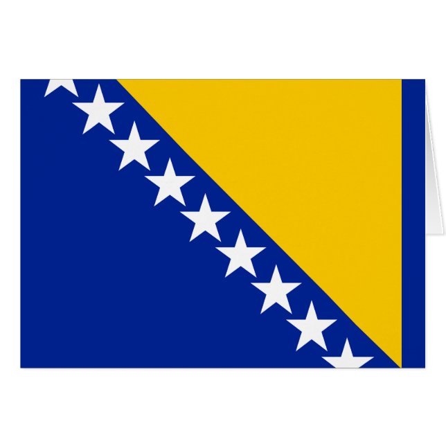 Patriotic Bosnia Herzegovina Flag (Front Horizontal)