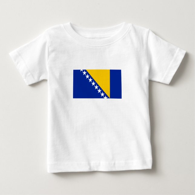 Patriotic Bosnia Herzegovina Flag Baby T-Shirt (Front)