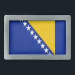 Patriotic Bosnia Herzegovina Flag Belt Buckle<br><div class="desc">The national flag of Bosnia and Herzegovina.</div>