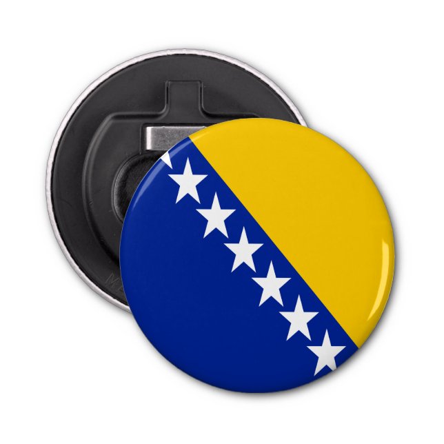 Patriotic Bosnia Herzegovina Flag Bottle Opener (Front)