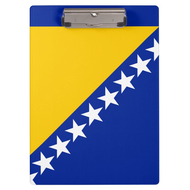 Patriotic Bosnia Herzegovina Flag Clipboard (Front)