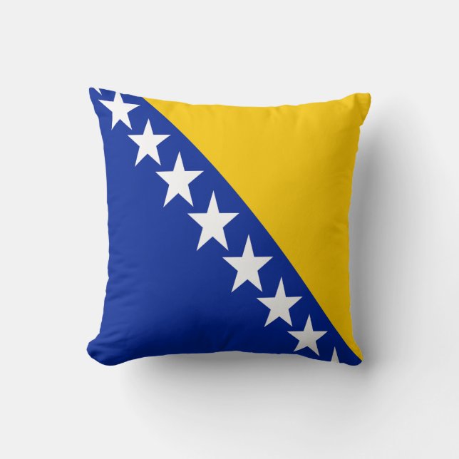 Patriotic Bosnia Herzegovina Flag Cushion (Front)