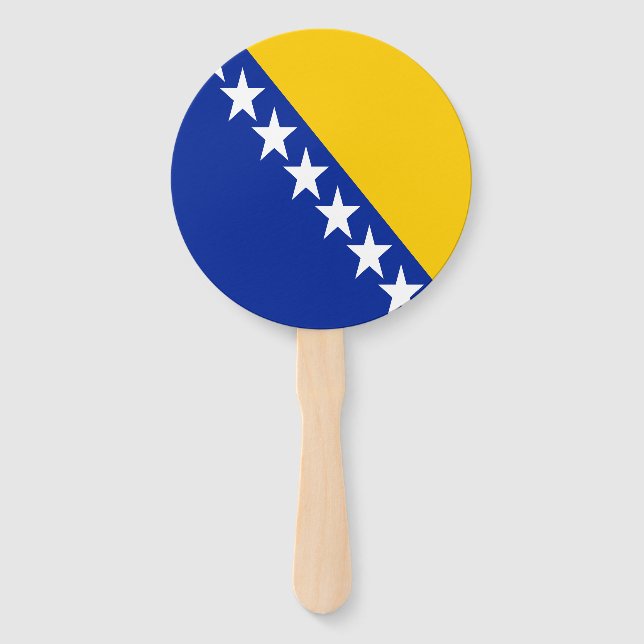 Patriotic Bosnia Herzegovina Flag Hand Fan (Front)