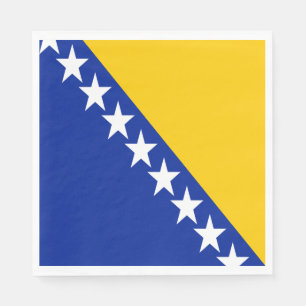 Patriotic Bosnia Herzegovina Flag Napkin