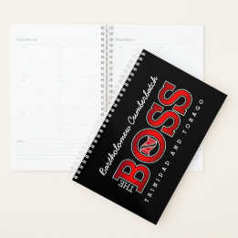 Patriotic BOSS Trinidad and Tobago Flag and NAME Planner