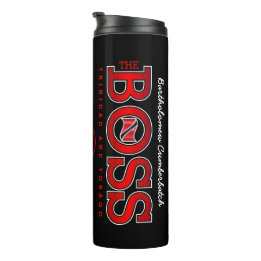 Patriotic BOSS Trinidad and Tobago Flag and NAME Thermal Tumbler
