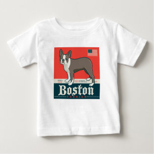 Patriotic   Boston Terrier Baby T-Shirt